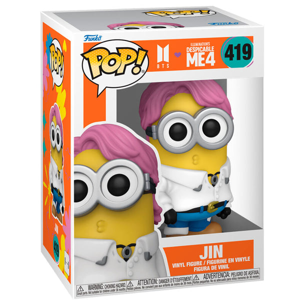 Figurine Funko POP Jin Minion de 9 cm en vinyle avec boîte cadeau officielle