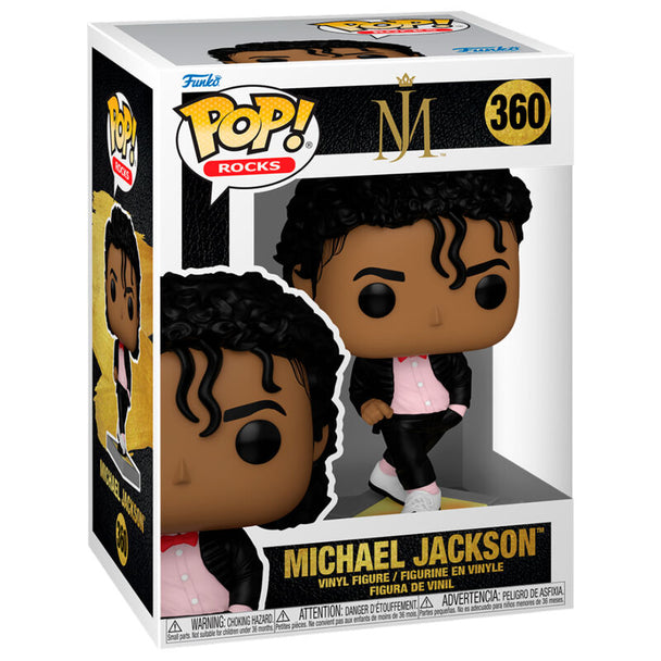 Figurine POP Michael Jackson Billie Jean en vinyle de 9 cm dans sa boîte collector FUNKO, vue de face