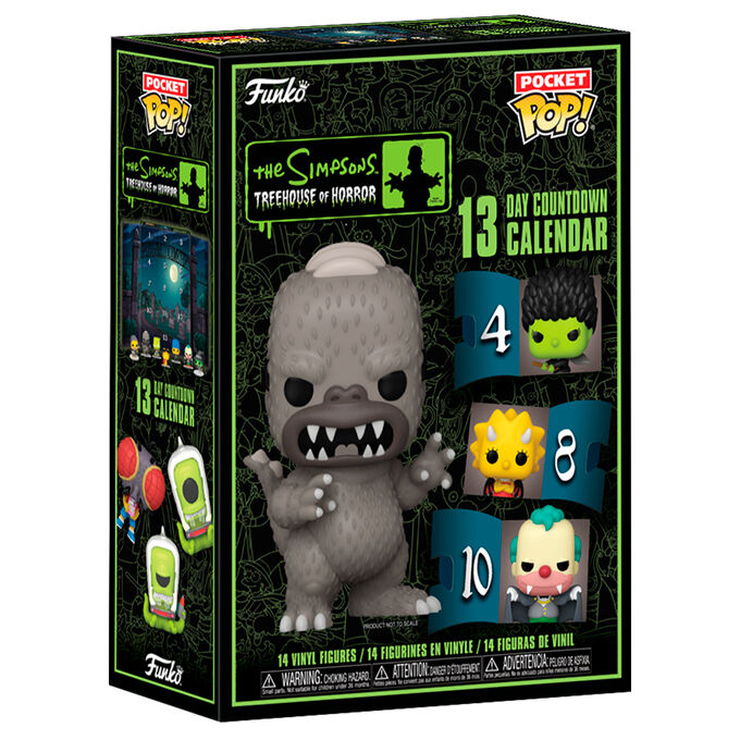 Calendrier de l'Avent Les Simpson FUNKO avec 13 petites portes à ouvrir pour découvrir des figurines Pocket Pop exclusives