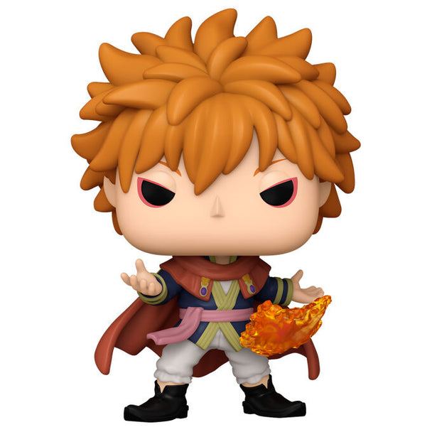 Boîte cadeau de la figurine Funko POP Black Clover Leopold, packaging collector avec illustrations colorées