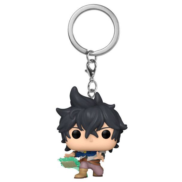 Zoom sur le porte-clés Black Clover Yuno Pocket POP montrant la finition et les couleurs vives