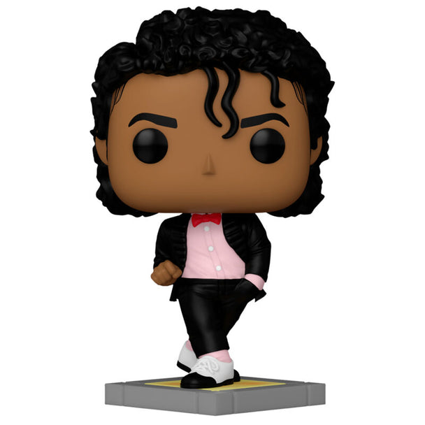 Vue rapprochée de la figurine POP Michael Jackson Billie Jean montrant les détails du costume et du visage