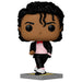 Vue rapprochée de la figurine POP Michael Jackson Billie Jean montrant les détails du costume et du visage