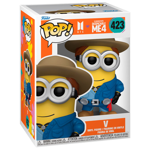 Figurine Funko POP Minion V de Despicable Me 4 en vinyle de 9 cm dans sa boîte cadeau colorée