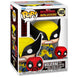 Vue rapprochée de la figurine Funko POP Marvel Wolverine avec Babypool, détails précis et couleurs vives