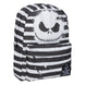 Sac à dos casual Disney Nightmare Before Christmas avec visage de Jack Skellington imprimé sur le devant