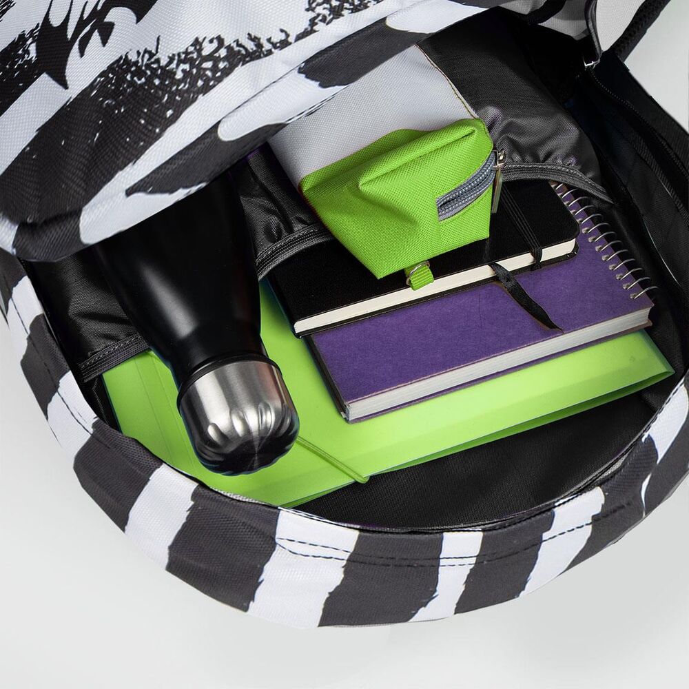 Détail du logo officiel Disney Nightmare Before Christmas sur le sac à dos Jack Skellington