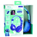 Casque Bluetooth Disney Stitch LEXIBOOK avec oreilles lumineuses allumées sur fond blanc