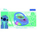 Lecteur CD Disney Stitch LEXIBOOK en design bleu avec haut-parleurs intégrés sur fond blanc