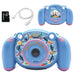 Vue de face de l'appareil photo Disney Stitch montrant les boutons de contrôle et l'objectif