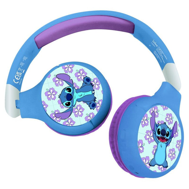 Vue rapprochée du port USB Type-C du casque Disney Stitch pour une recharge rapide et pratique.