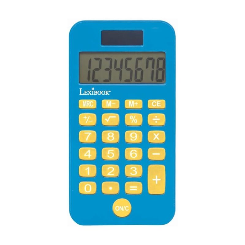Affichage de l'écran LCD montrant une opération mathématique en cours