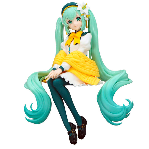 Figurine Hatsune Miku Flower Fairy Lily White de 14cm vue de face avec couleurs vives et détails précis