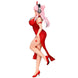 Détail de la robe chinoise traditionnelle portée par la figurine Super Sonico, finition soignée