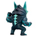 Zoom sur le visage expressif de la figurine Kaiju No. 8 Toonize avec couleurs vives et traits précis