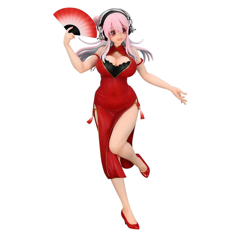 Packaging officiel FURYU de la figurine Super Sonico en robe chinoise de 21cm