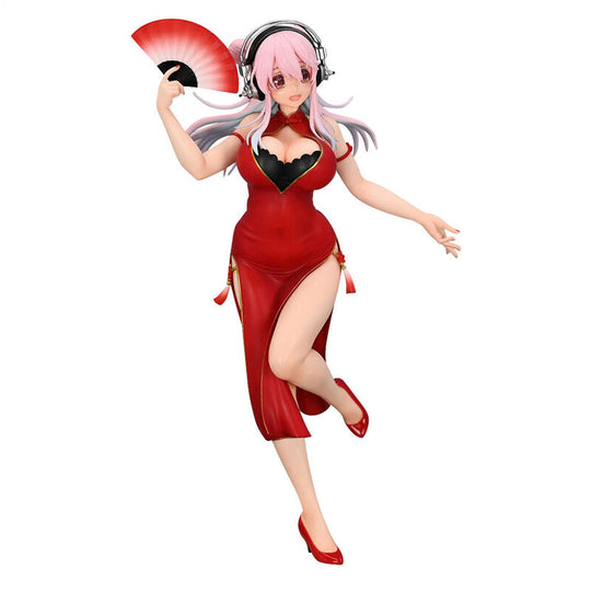 Packaging officiel FURYU de la figurine Super Sonico en robe chinoise de 21cm