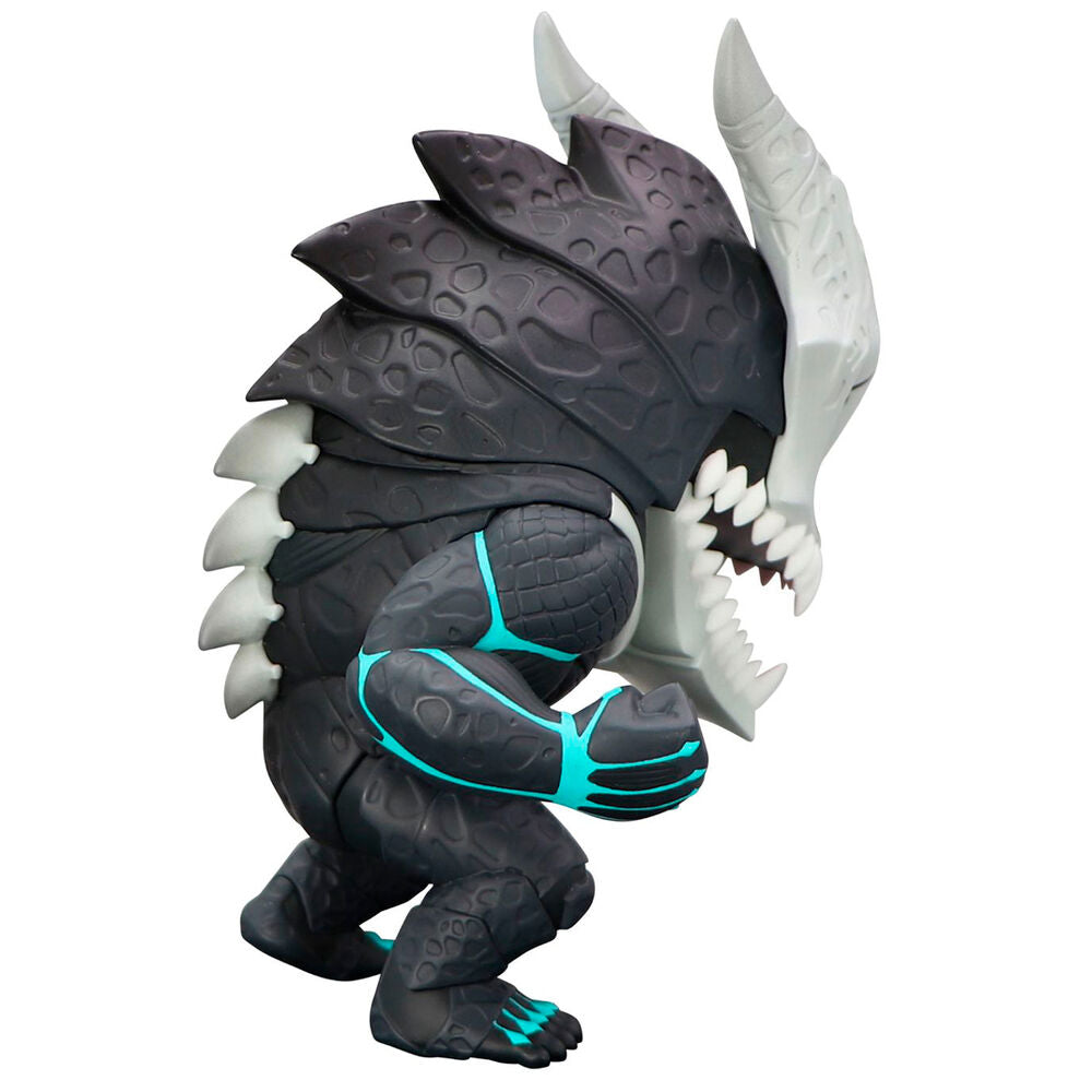 Gros plan sur le visage expressif de la figurine Kaiju No. 8 Toonize de FURYU
