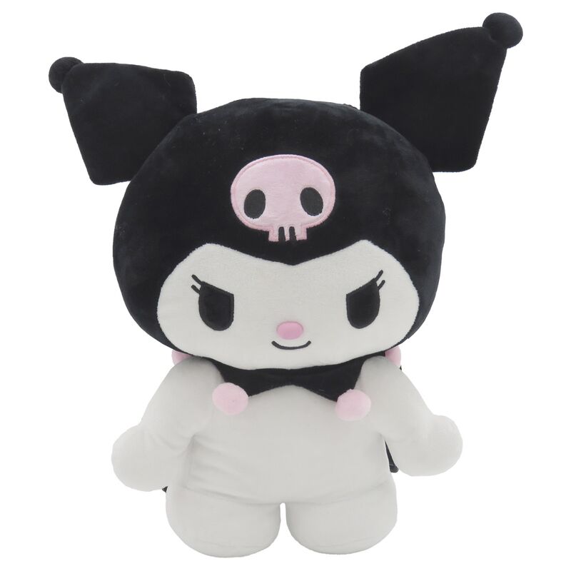 Sac à dos peluche Hello Kitty Kuromi 35cm avec bretelles ajustables, design doux et coloré par CYP BRANDS
