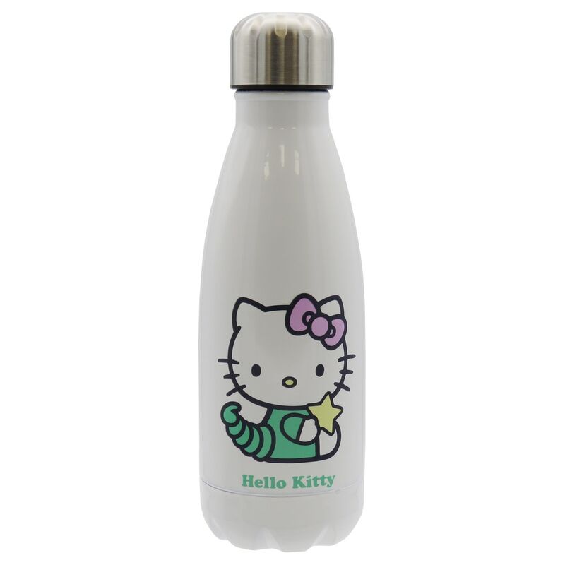 Bouteille Hello Kitty Scorpio en acier inoxydable 550ml avec bouchon hermétique, design élégant et compact.