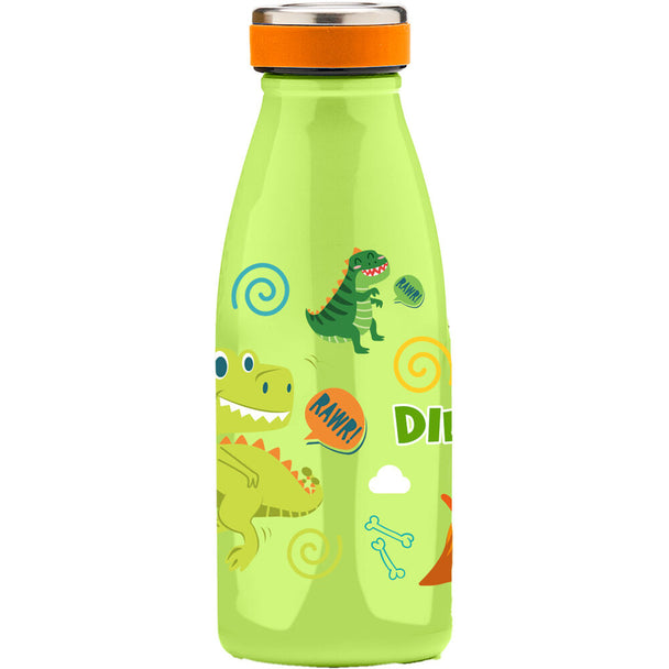 Gourde thermos Water Revolution Raw Water 350ml vue de face avec bouchon fermé, design moderne et compact