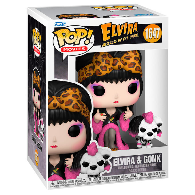 Figurine Funko POP Elvira Mistress of the Dark en vinyle de 9 cm avec sa tenue iconique gothique