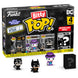 Blister contenant 4 figurines Bitty POP Batman 85e Anniversaire en coffret acrylique rigide