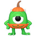 Détail de la figurine Mike Wazowski Funko POP en vinyl mesurant 9 cm sur fond blanc