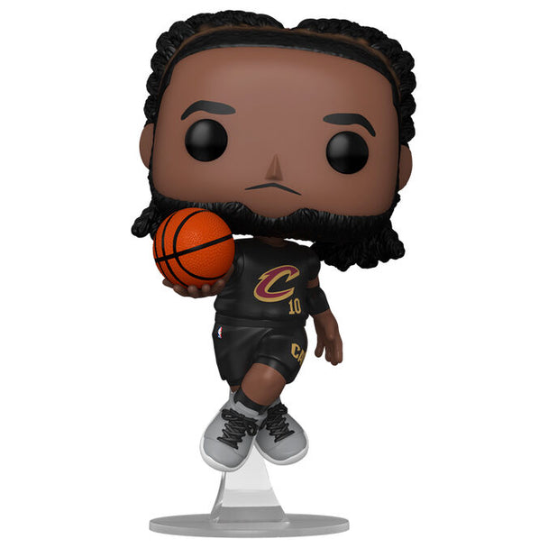 Vue rapprochée de la figurine Funko POP NBA Darius Garland montrant le design fidèle et la qualité du vinyle dans son emballage collector.