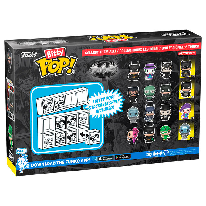 Zoom sur la figure Bitty POP Mr. Freeze du blister DC Comics Batman 85e Anniversaire avec socle détachable