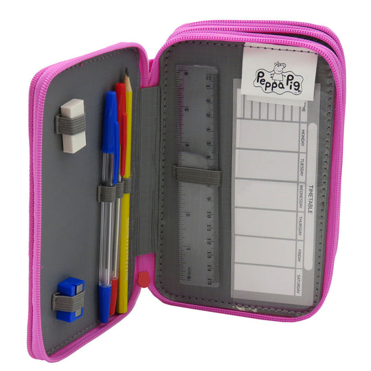 Trousse Peppa Pig fermée montrant le design coloré et le logo de la marque CYP BRANDS