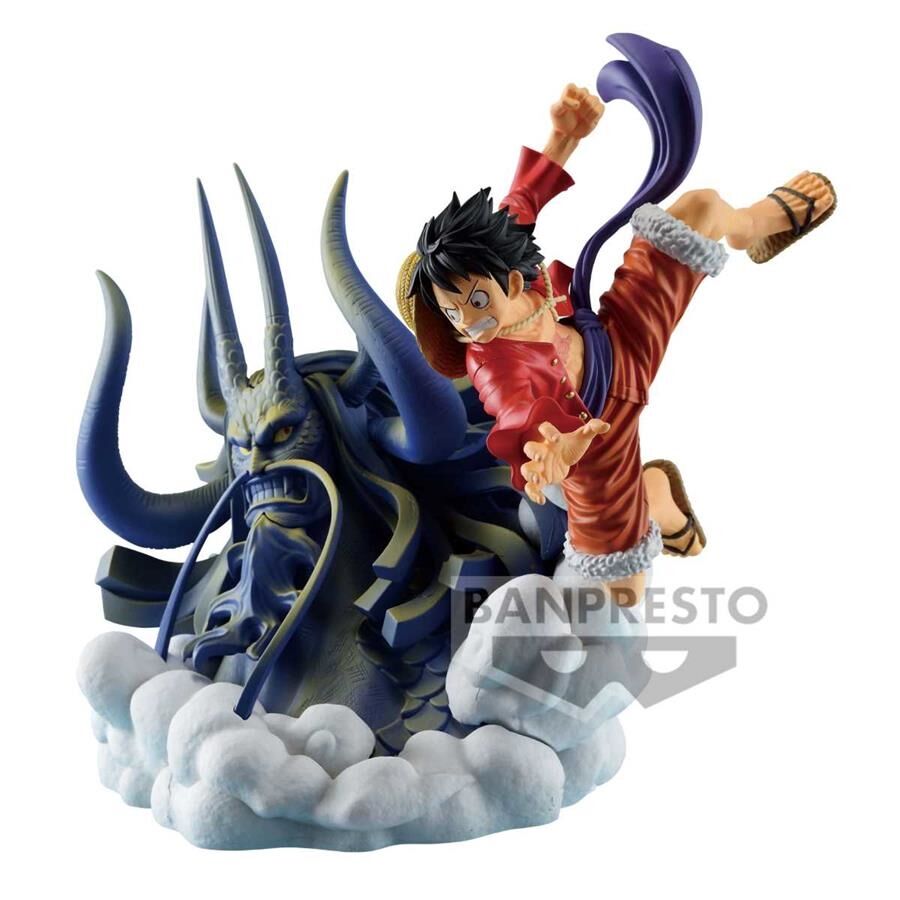 Figurine détaillée de Monkey D. Luffy de One Piece, hauteur 20cm, édition BANPRESTO Dioramatic.