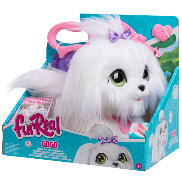 Jouet FurReal Gogo en peluche avec accessoires brosse et laisse, plus de 30 sons et réactions
