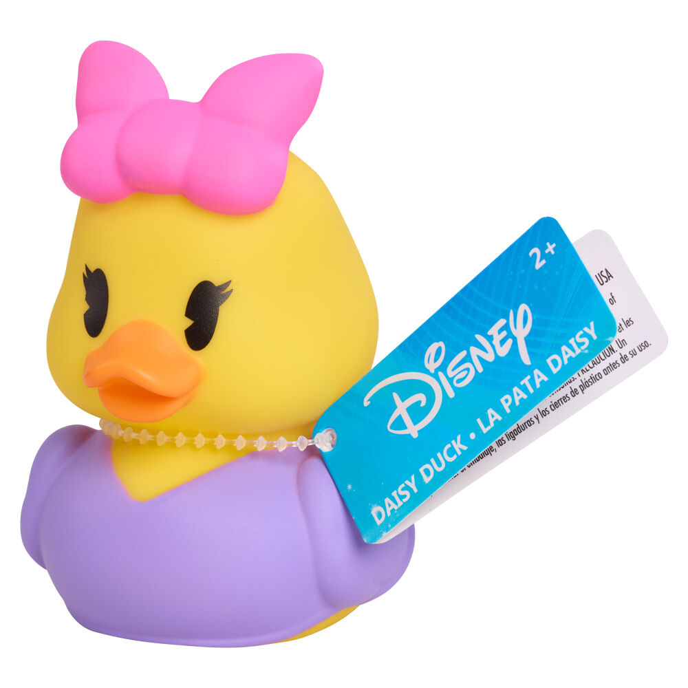 Canard en caoutchouc Disney vert avec chapeau de fée, vue latérale gauche
