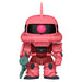 Figurine POP FUNKO du Mobile Suit Gundam MS-06S Char's Zaku II en pose dynamique avec détails rouges et noirs