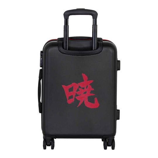 Valise trolley Naruto Clouds en situation de voyage posée près d'une valise classique