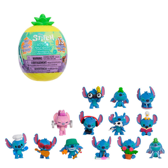 Figurine Disney Stitch capsule surprise de 5 cm vue de face avec détails colorés