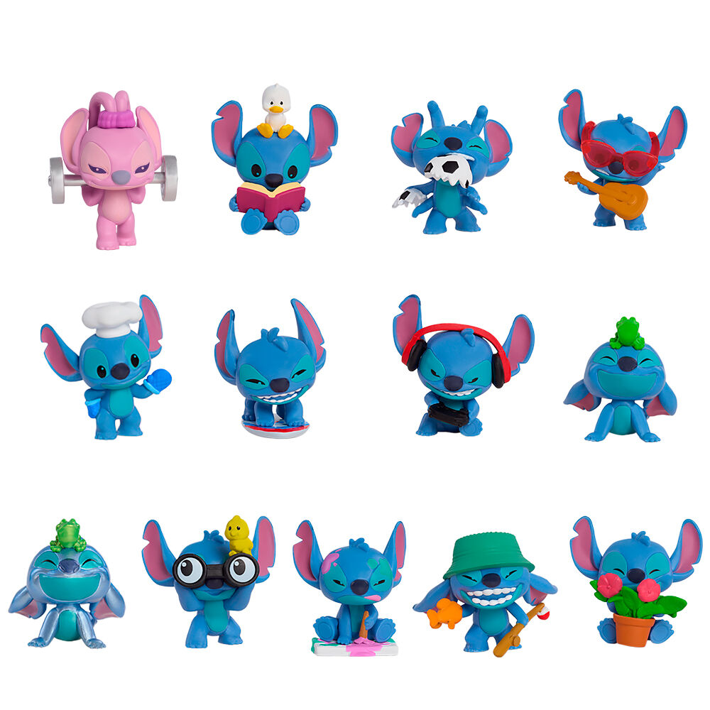 Capsule surprise ouverte révélant la figurine Disney Stitch miniature de 5 cm