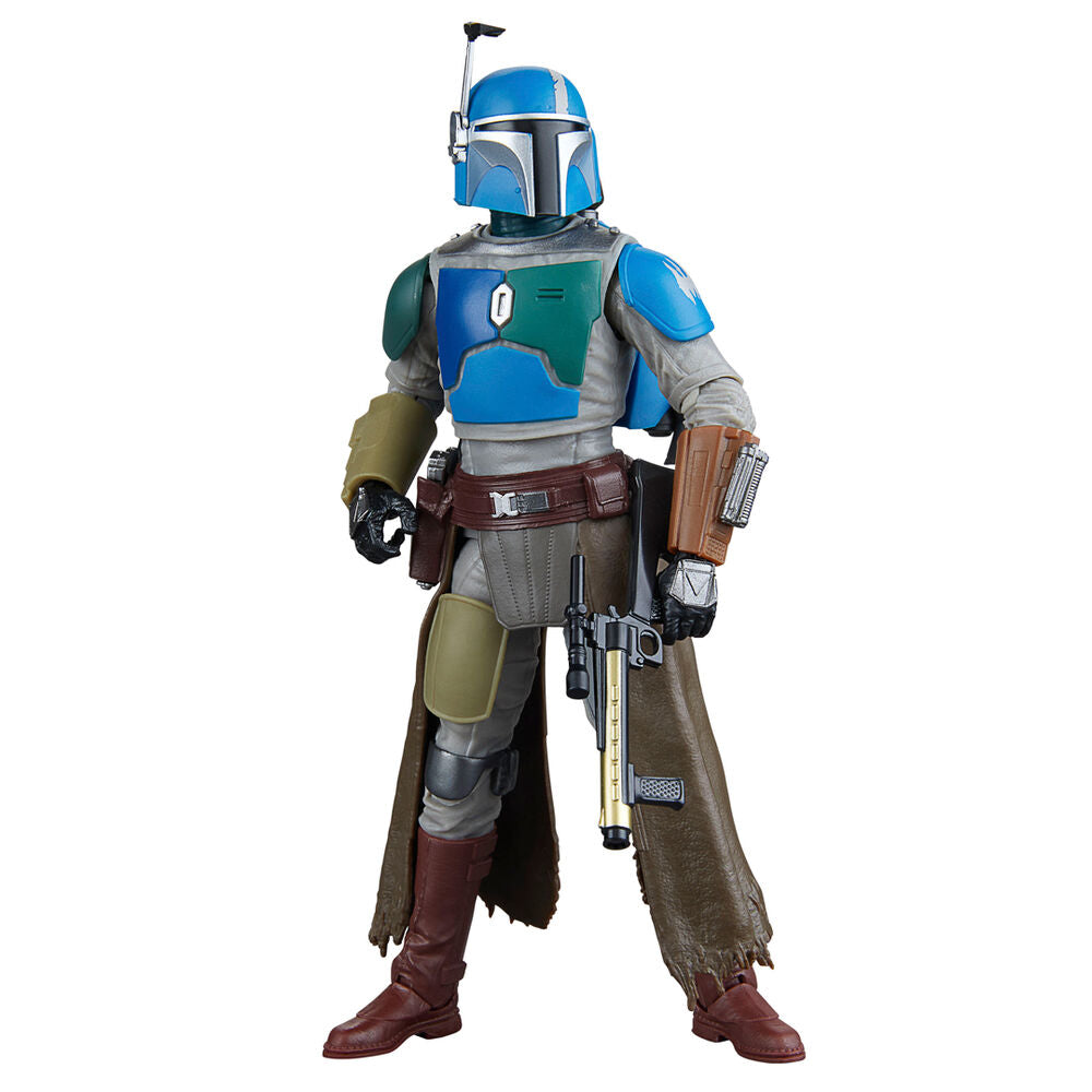 Vue arrière de la figurine Mandalorian Shriek-Hawk 15cm montrant les détails du dos et casque