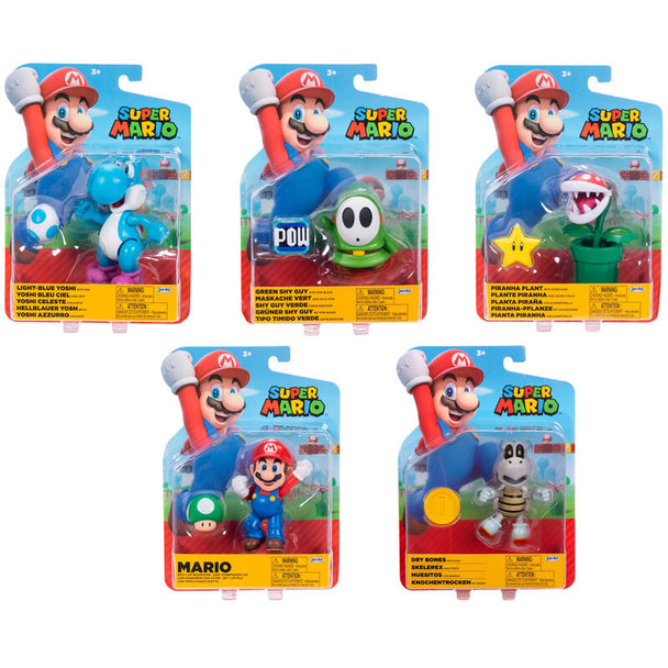 Figurine Super Mario Bros articulée de 10cm - personnage Mario en tenue classique rouge et bleu