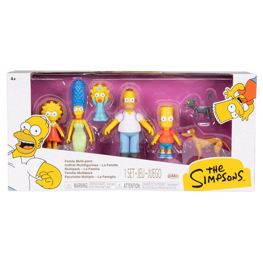 Figurine Homer Simpson du pack famille Les Simpsons 6cm par JAKKS PACIFIC, vue de face