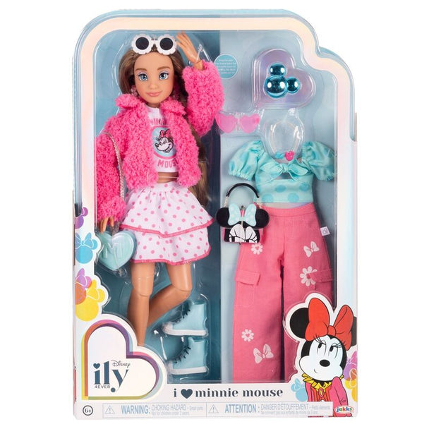 Poupée Disney Minnie ily 4Ever Fashion 28cm en tenue colorée vue de face