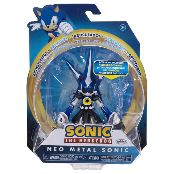 Profil gauche de la figurine Sonic the Hedgehog articulée de 10cm, détails des chaussures rouges