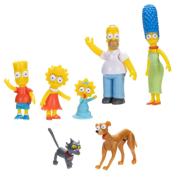 Figurine Marge Simpson avec sa coiffure bleue caractéristique, pack 7 figurines Les Simpsons