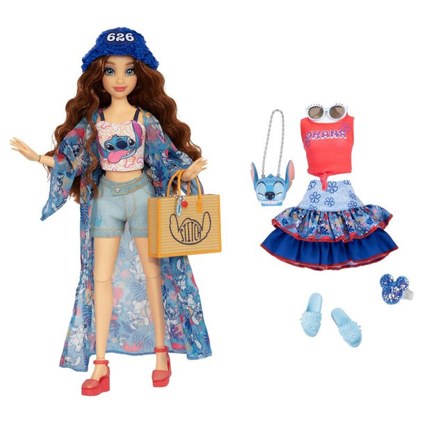 Poupée Disney Stitch ILY 4Ever Fashion de 28cm vue de face avec ses vêtements colorés