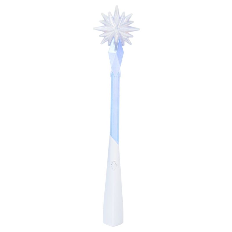 Baguette magique Disney Frozen posée sur une surface blanche montrant ses couleurs vives