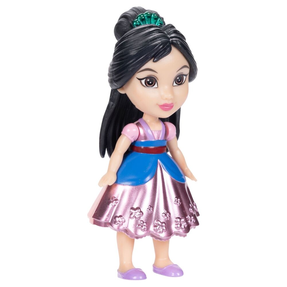 Mini poupée Disney Princess 7cm avec cape et diadème argenté