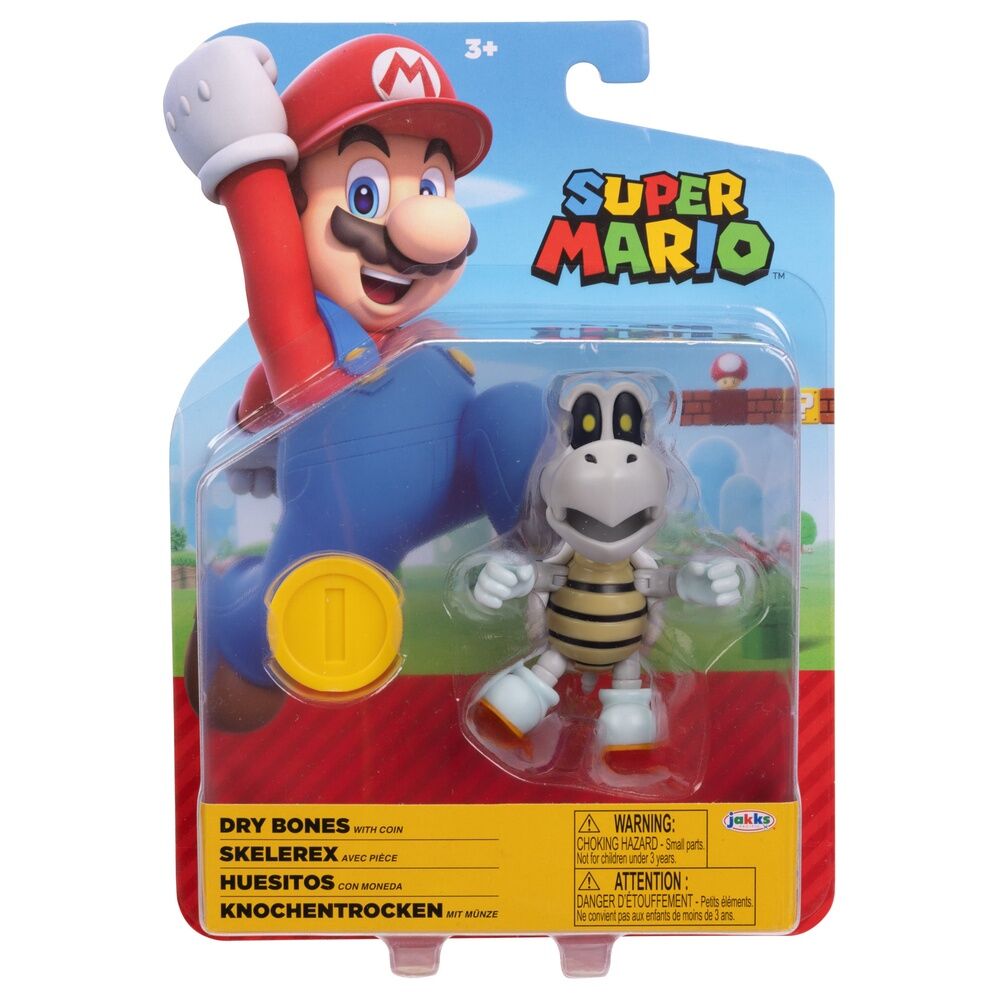 Figurine Mario en pose dynamique articulée de 10cm avec détails soignés