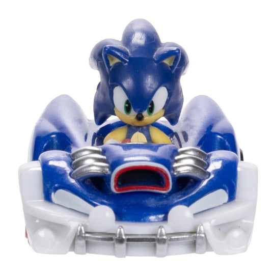 Collection complète des véhicules Sonic the Hedgehog Wave 7 alignés sur fond neutre