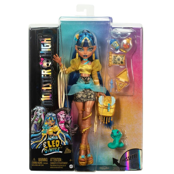 Poupée Cleo de Nile Monster High articulée en tenue élégante avec accessoires mode détaillés